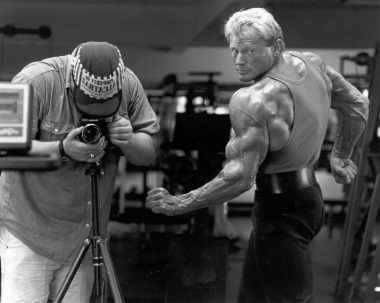 Mr. America Dave Draper and bodybuilding photographer Chris Lund